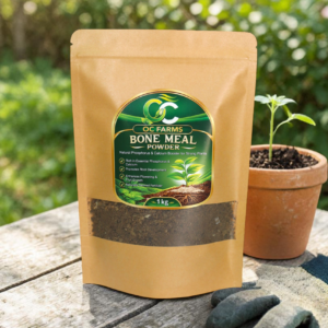 OC Farms organic bone meal powder 1kg natural phosphorus and calcium fertilizer