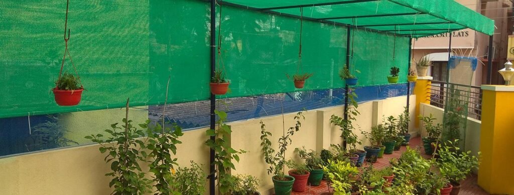 shade net protection for plants summer